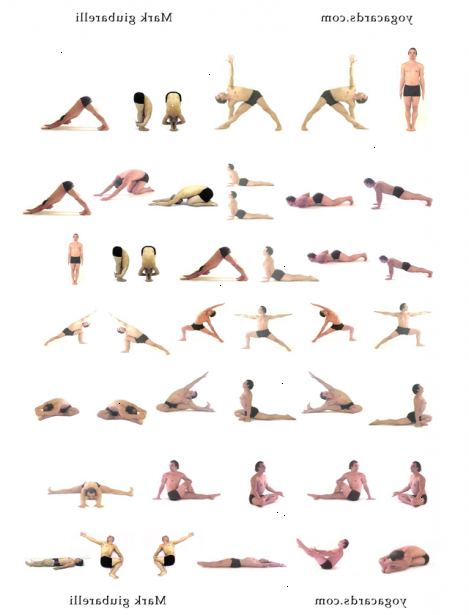 Hur man utför yoga ställningar. Ligg på mage med dina ben och fötter vidrör varandra.
