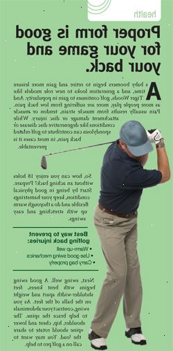 Hur man spelar golf med ryggsmärtor. Stretch regelbundet och värma upp innan varje spel.