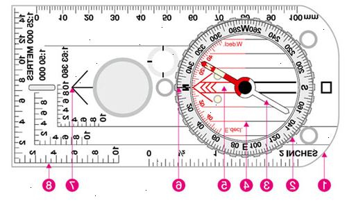 Hur man använder en kompass. Förstå den grundläggande layouten av kompass.